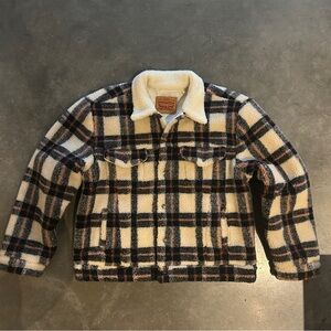 Levi's Cream and Black Sherpa Jacket